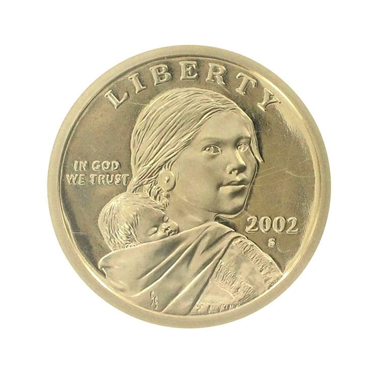 us gold dollar coin collectible product photography example