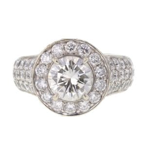 front facing diamond ring bright sparkling product photography example