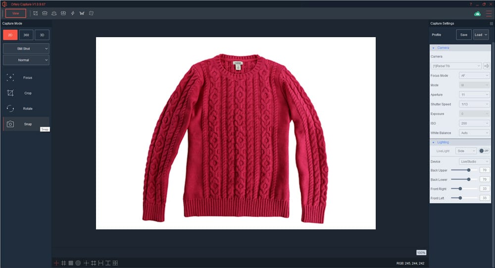ortery capture release new UI fast processing image capture software