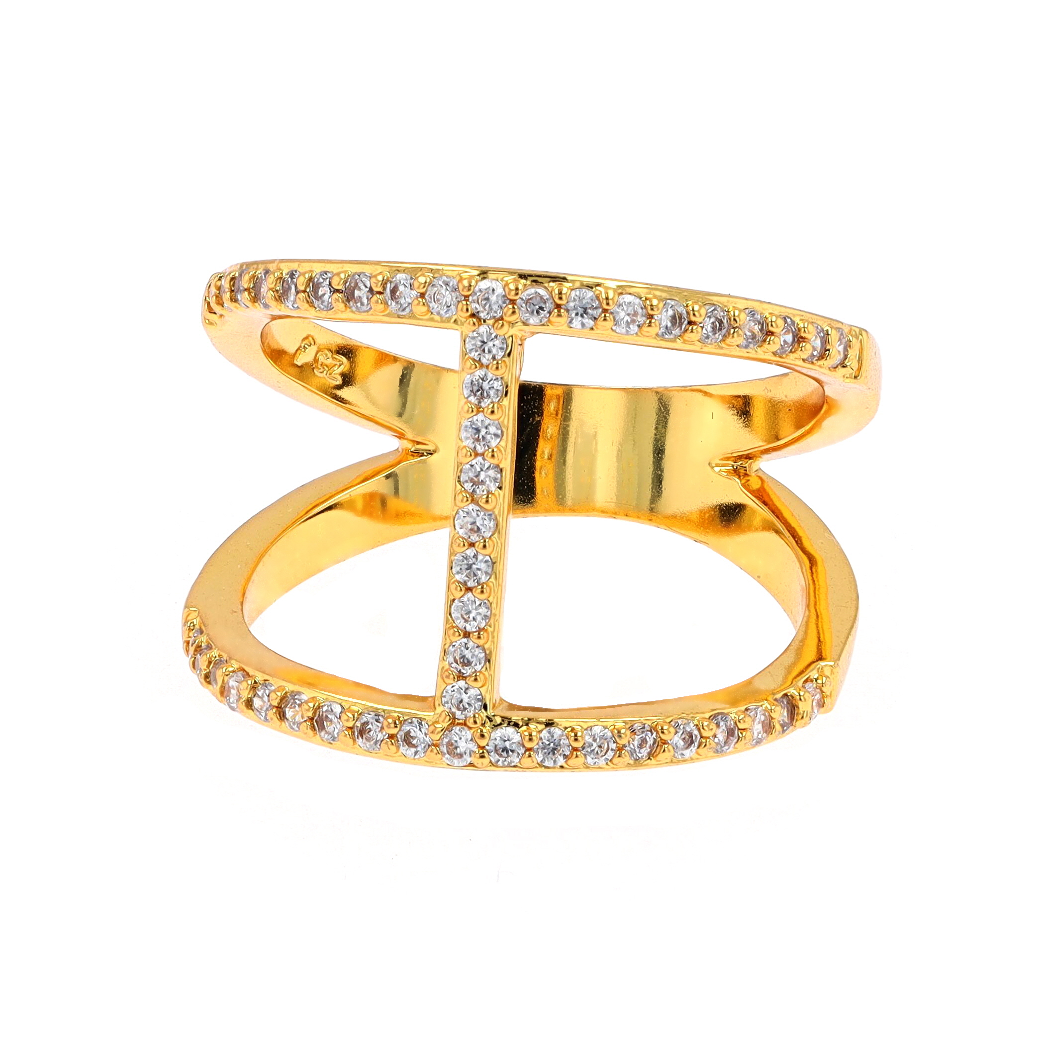 gold ring with diamonds