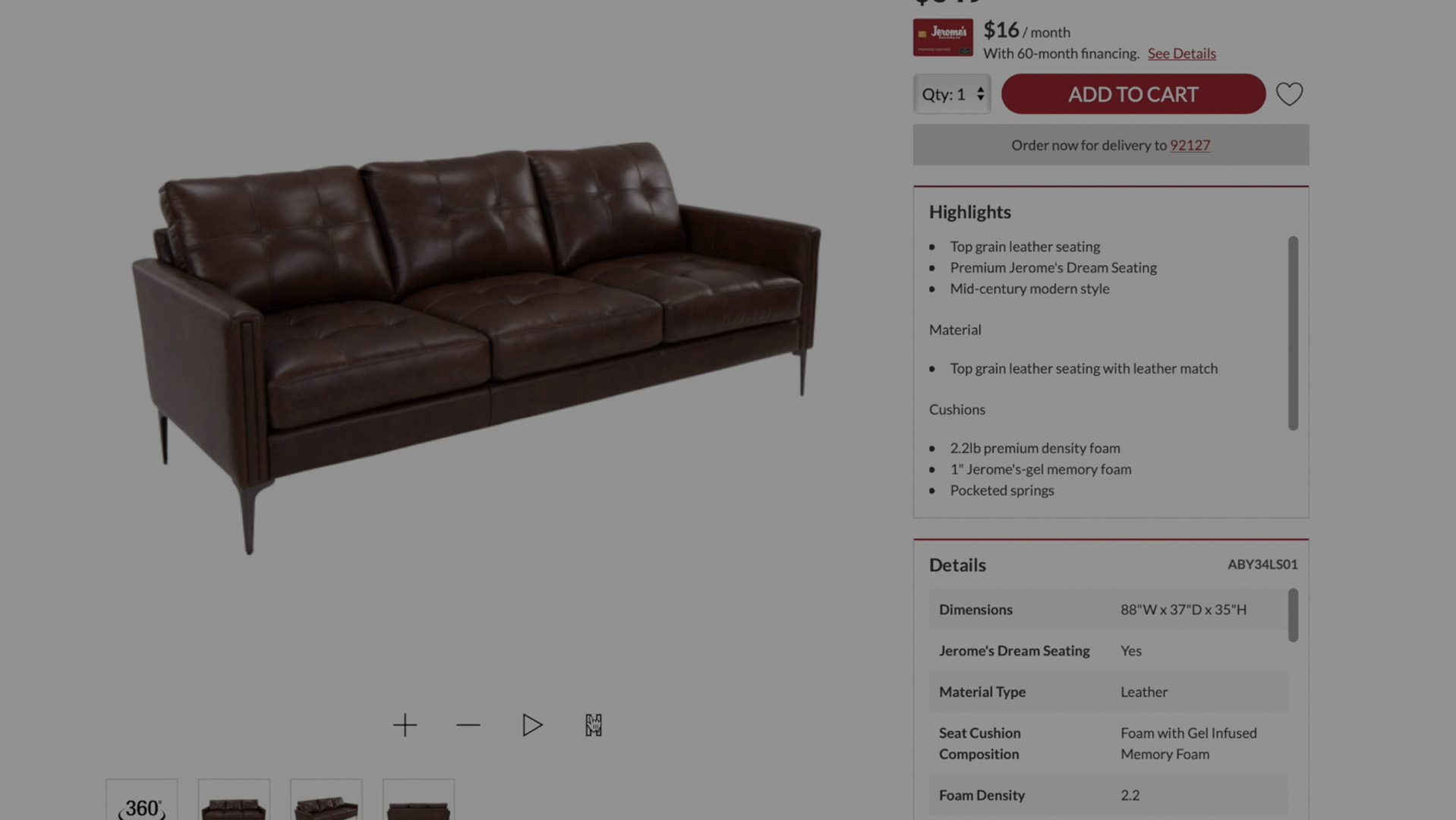 Jerome S Furniture Touts Ecommerce Benefits Of 360 Furniture Photography Ortery