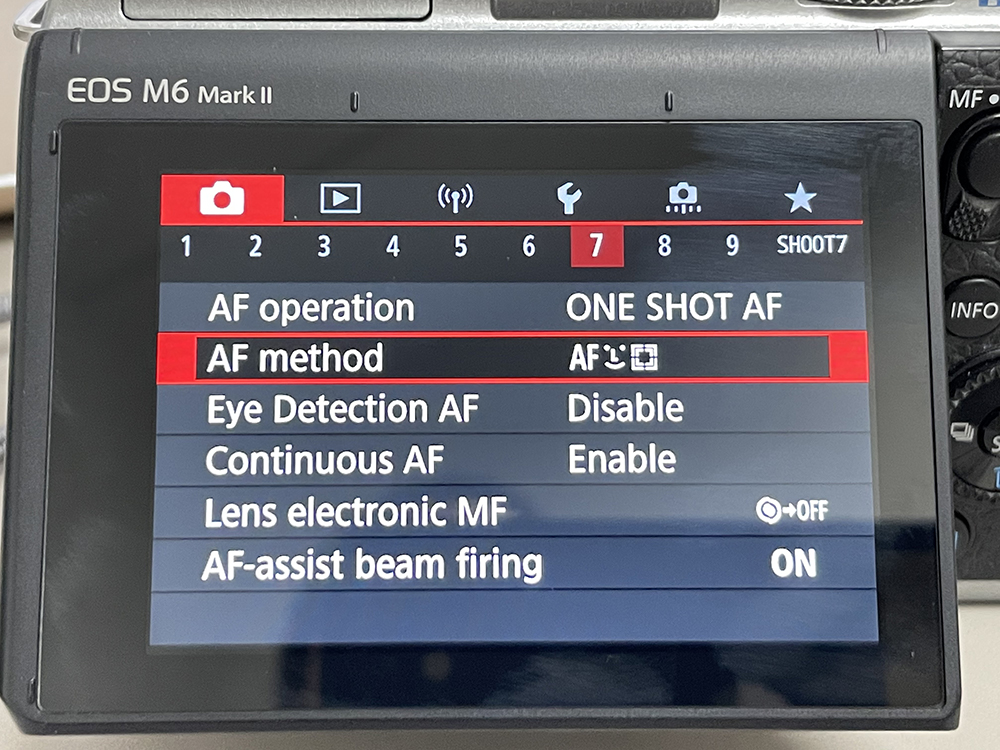 EOS M6 Mark II - AF Method 1