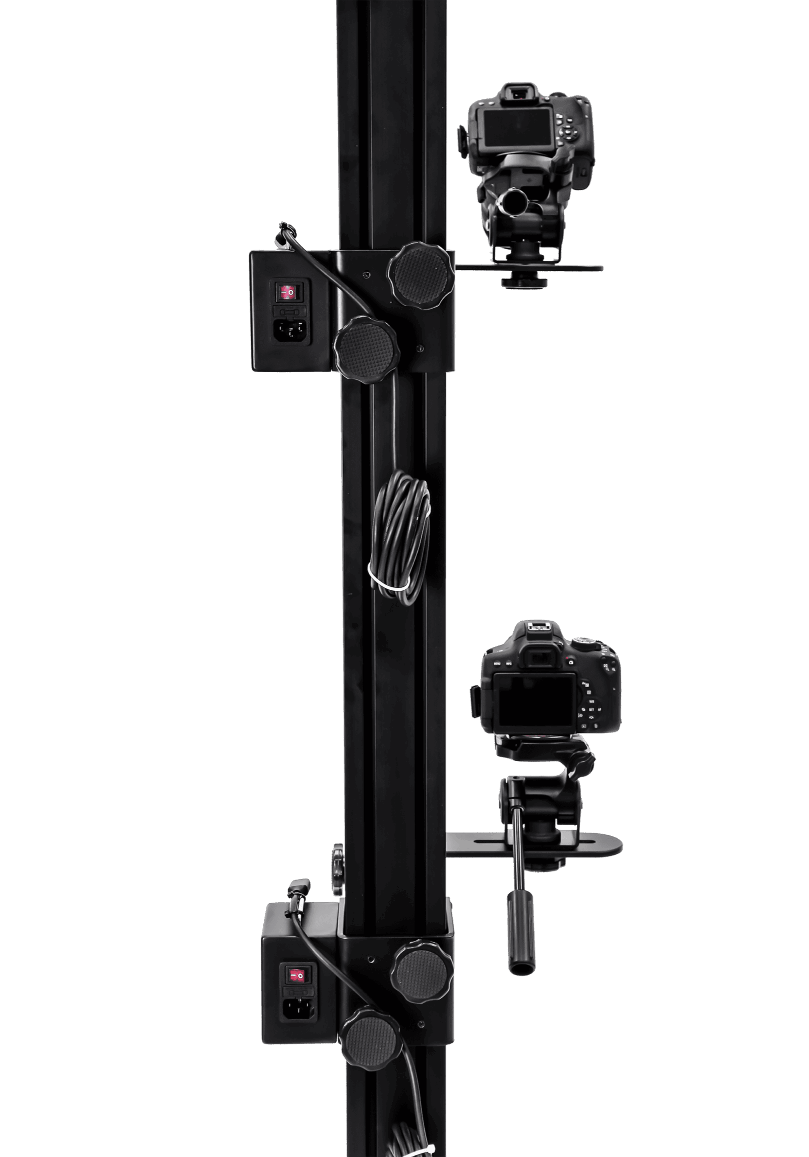 Close-up image of Ortery's DualView 600 product photography solution